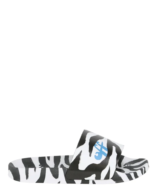 Stand-up collar design Zebra Print Pool Slides