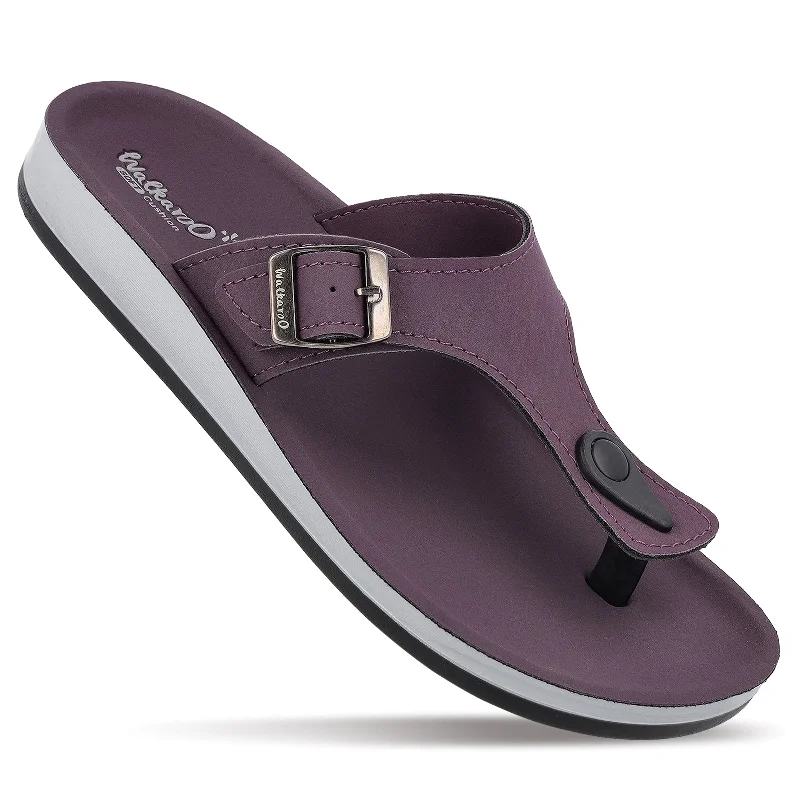Loose Fit Women's Daily Wear Sandals - WE2349 Purple
