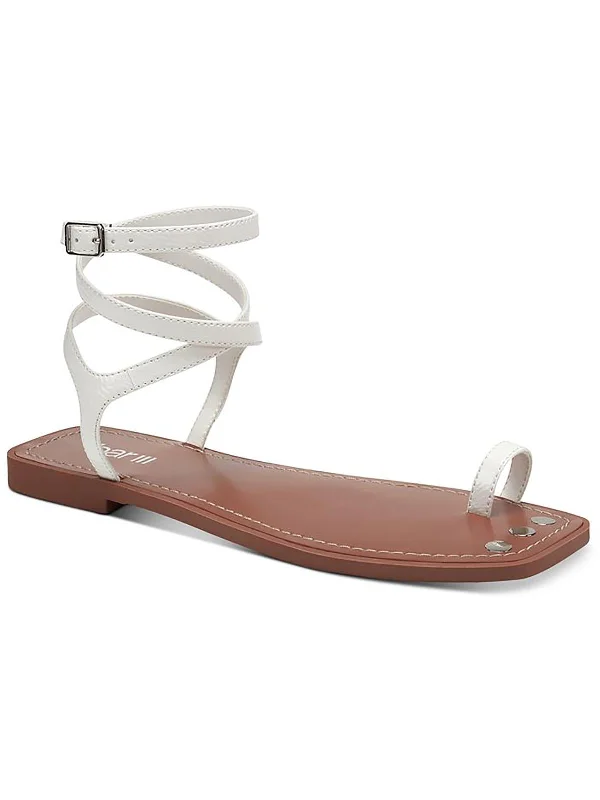 Lazy Style Ryanne Womens Patent Toe Loop Strappy Sandals