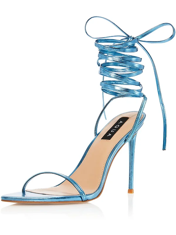 Multi-functional style Womens Faux Leather Ankle Tie Slingback Sandals