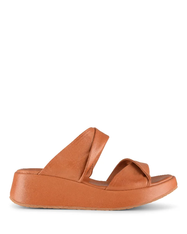 High-end atmosphere Kelly Cognac Leather