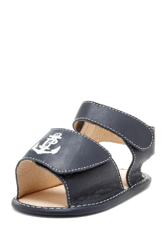 Street Sports Shoes Navy Anchor Embroidered Sandals