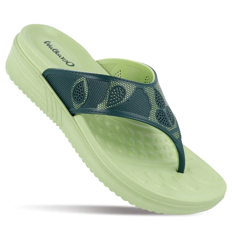 Leisure Travel Walkaroo Womens Flip Flop  - WC4873 Olive