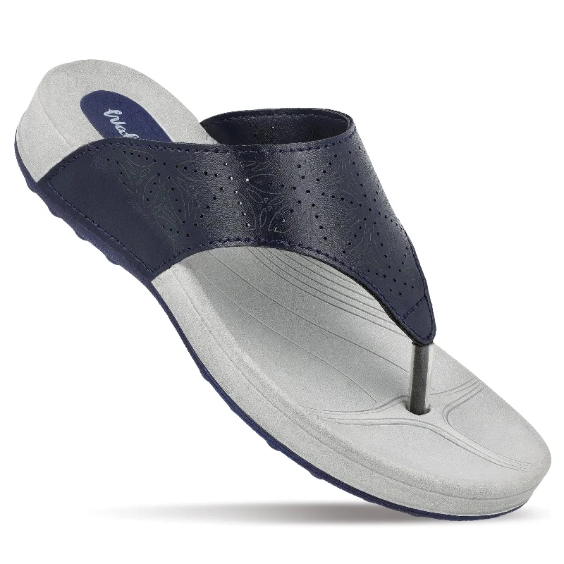 Printed pattern Walkaroo Womens Sandal  - WC4981 Blue