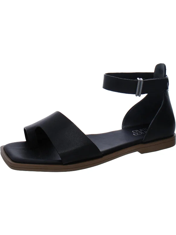 Slim Fit Miras Womens Leather Toe Loop Ankle Strap