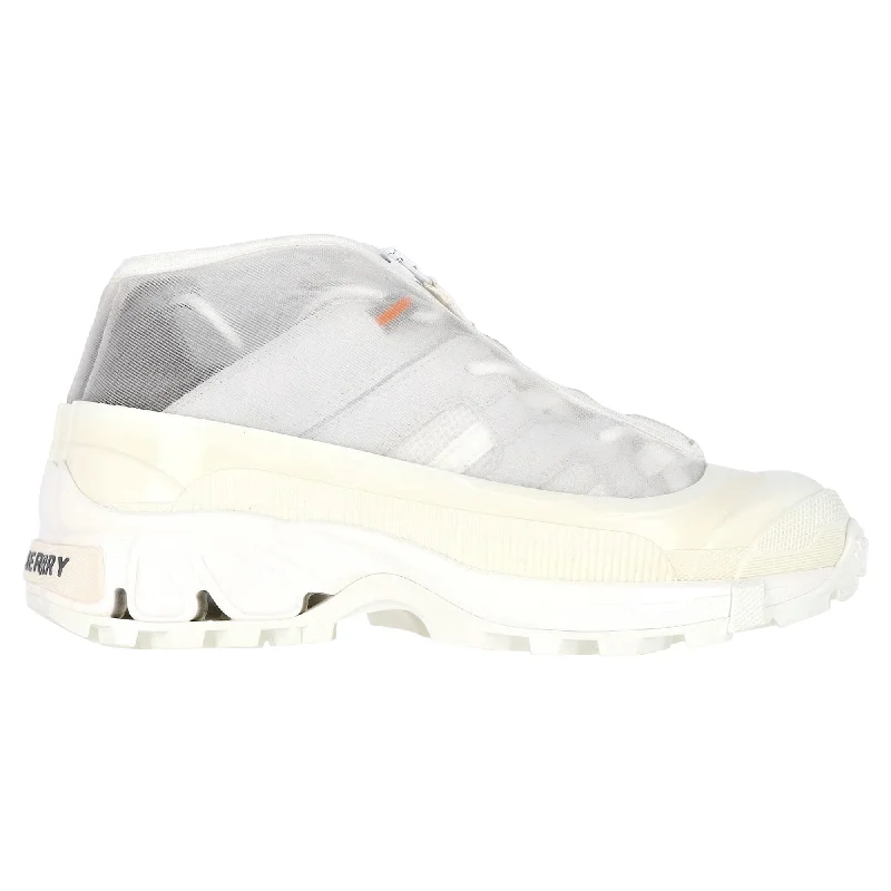 Design And Tailoring Burberry Arthur Layered Sneakers In White Mesh and Rubber