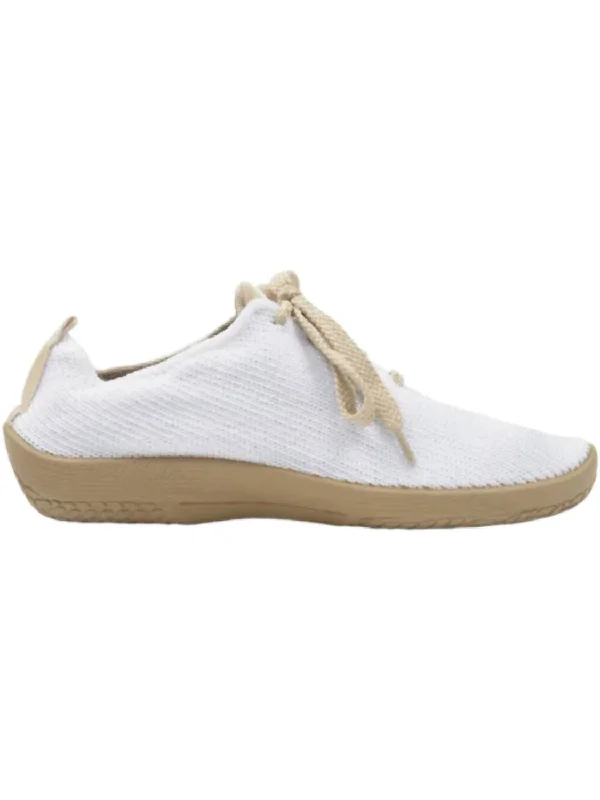 Warm And Comfortable Women's Ls Sneaker In White Beige