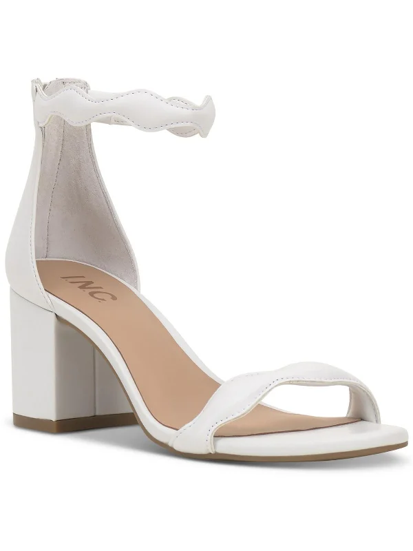 Trendy Items Sollisa Womens Faux Leather Scalloped Heels