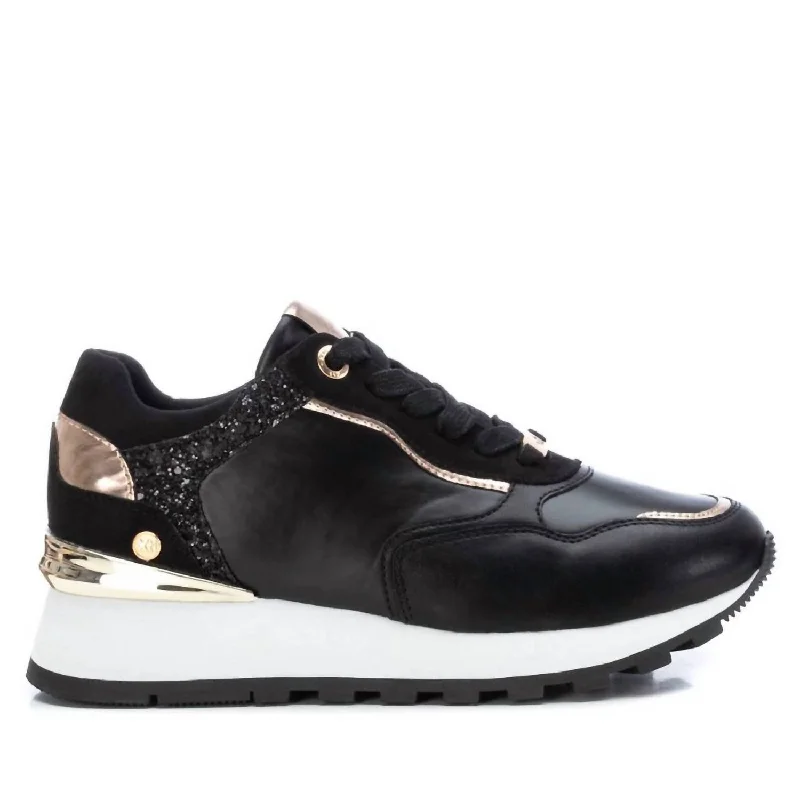 Sports Vitality Style Women's Casual Sneakers In Black