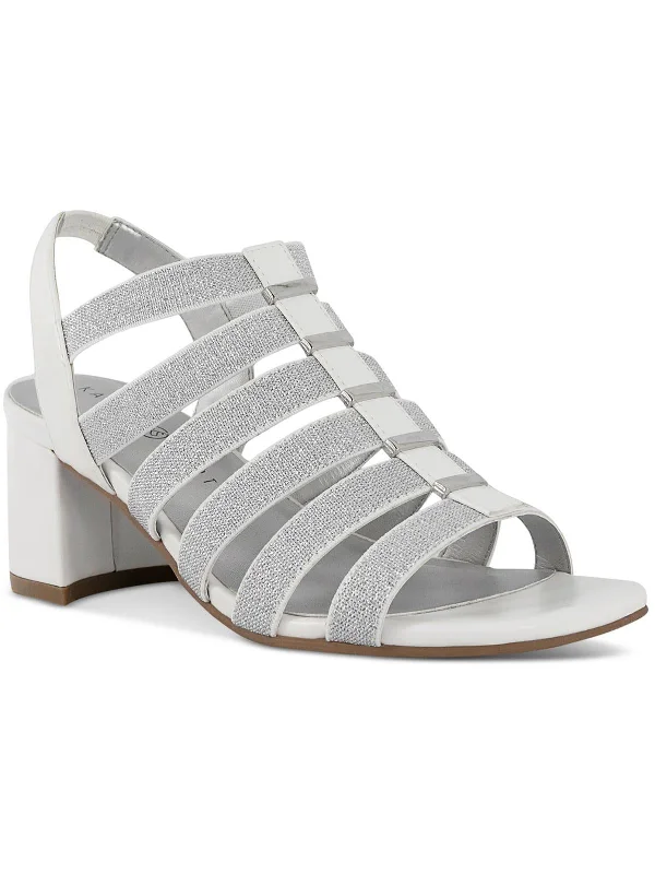 Unique prints Yahnnie Womens Strappy Slingback Block Heel