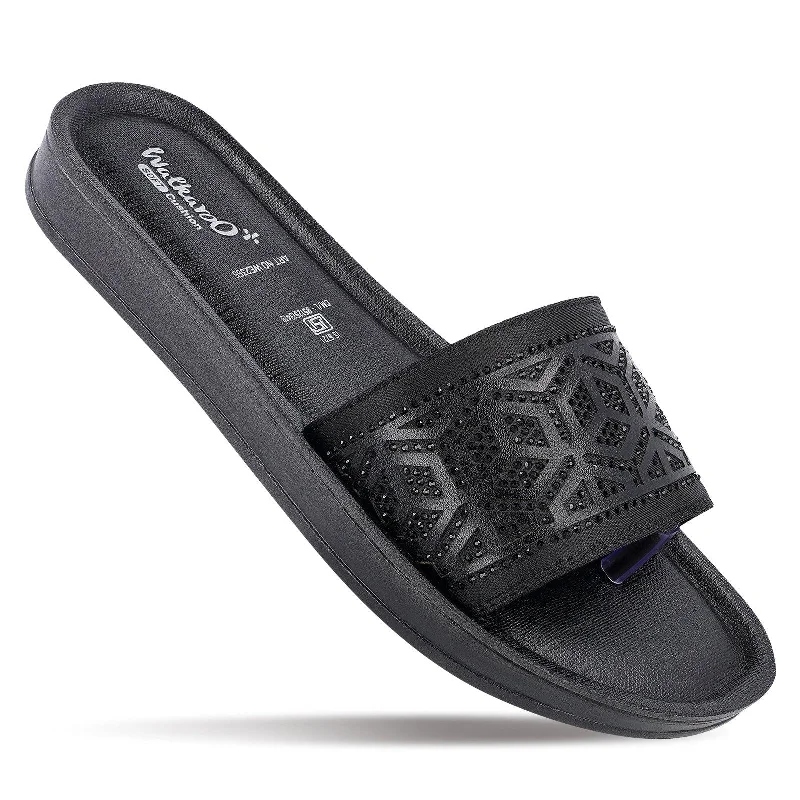 Design And Tailoring Women's Slide Sandals  - WE2355 Black