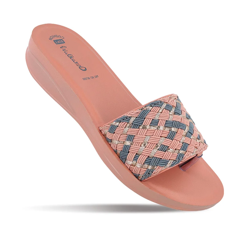 Warm and substantial Women's Slide Sandals  - WL7583 Peach