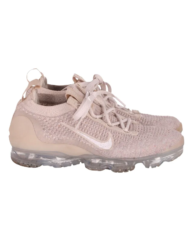 High-waisted pants style Nike Air Vapor Max 2021 Fly knit Sneakers in Pink Synthetic