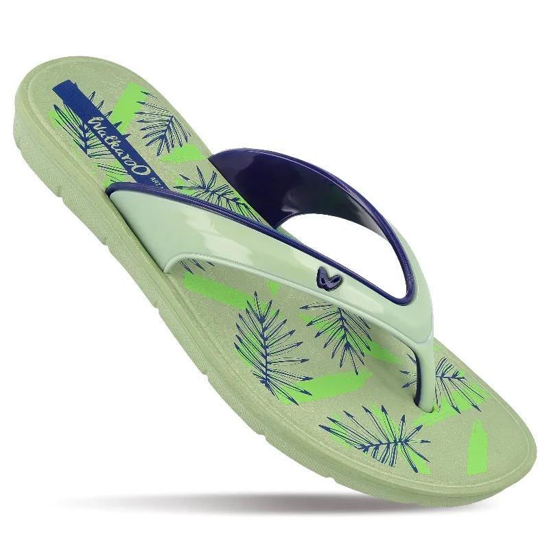 Comfortable And Simple Walkaroo Womens Flip Flop  - WC4857 Green Blue