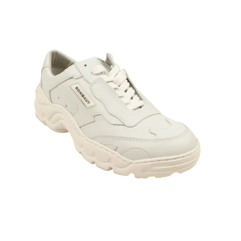 Warm and substantial White Leather Boccaccio Low Sneakers