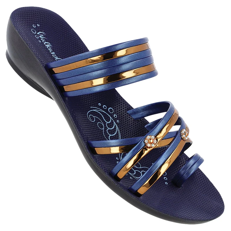 Denim Design Women's Daily Wear Sandals  - WL7477 Royal Blue