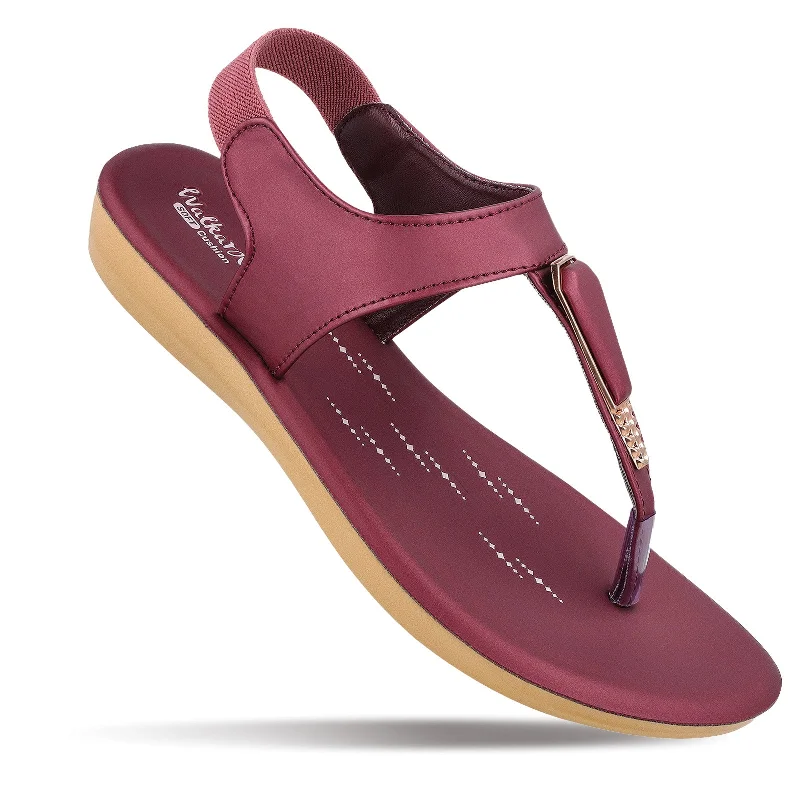 Multi-functional style Women's Daily Wear Sandal  - WL7864 Maroon