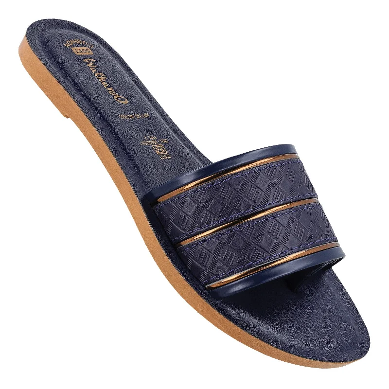 Playful Style Women's Slide Sandal Sandal  - WL7668 Navy Blue