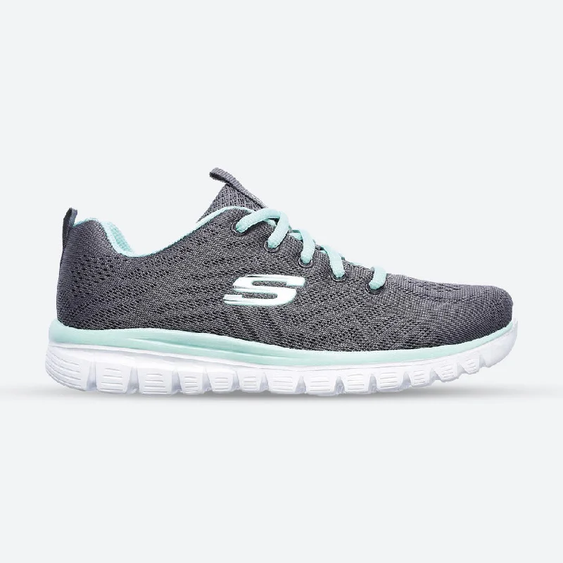 Dynamic Fashion Womens Wide Fit Skechers 12615 Walking Sneakers
