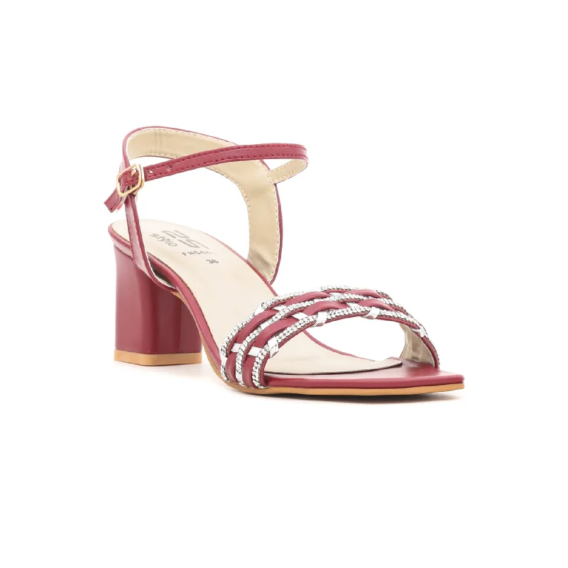 Classic Retro Maroon Fancy Sandal FN5441