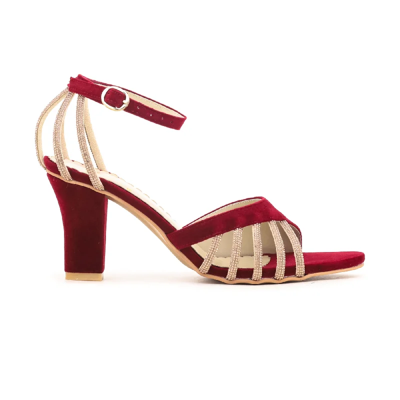 Elegant And Lazy Maroon Fancy Sandal FN5402