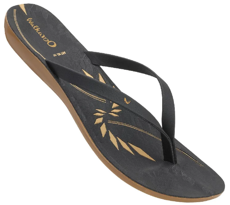 High-quality Fabrics Women's Daily Wear Sandals - W187 Black Beige