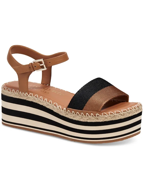 Elegant Style Picnic Womens Leather Ankle Strap Platform Sandals