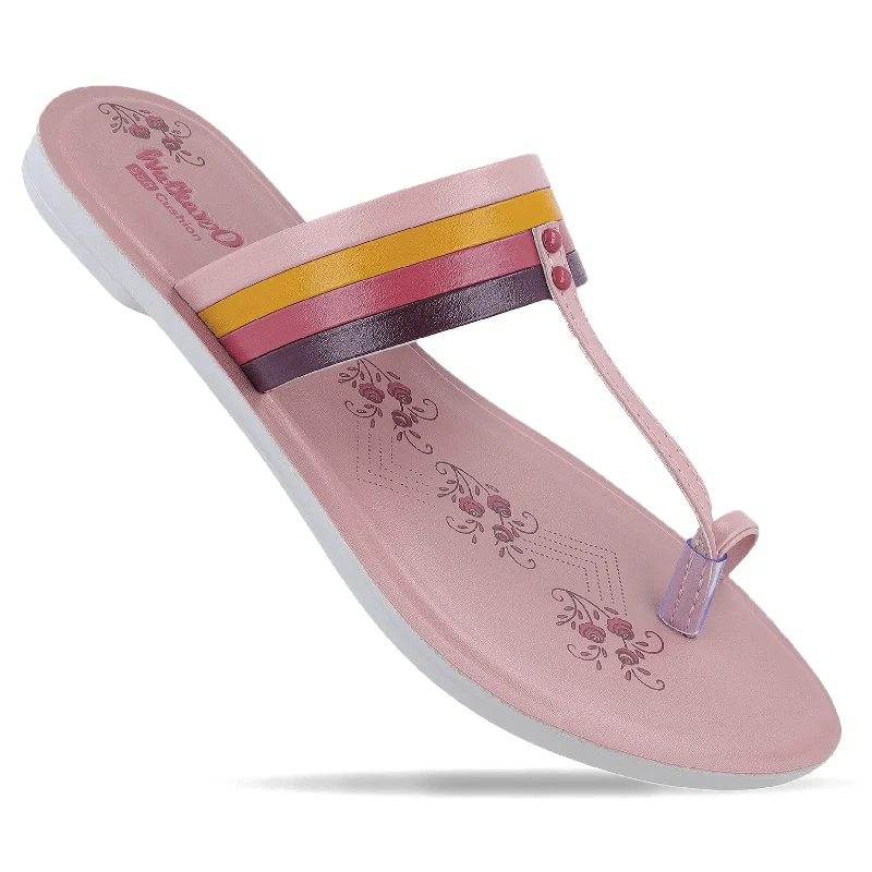 Loose Fit Women's Daily Wear Sandals  - WL7568 Rose Tan