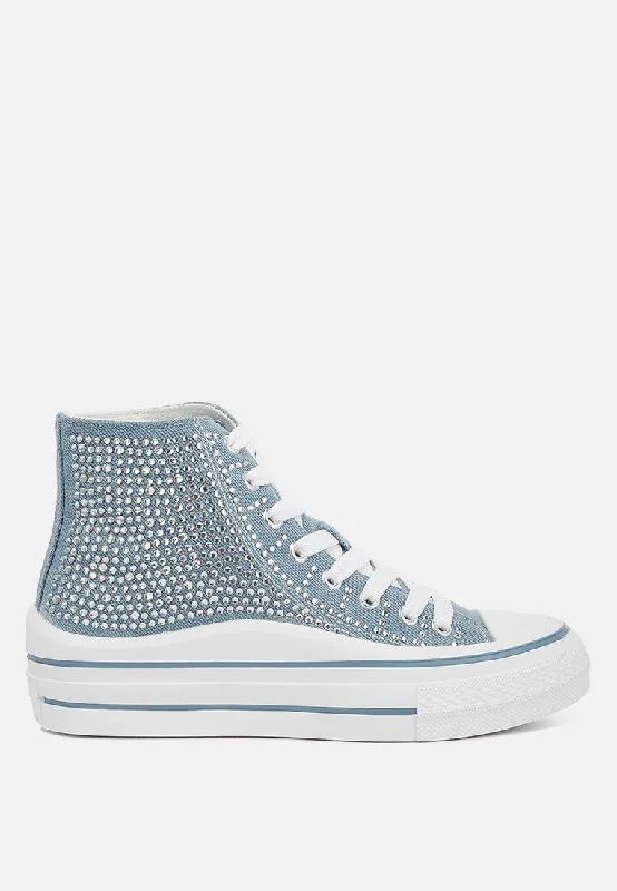 High-end atmosphere Asuka High Top Denim Sneakers