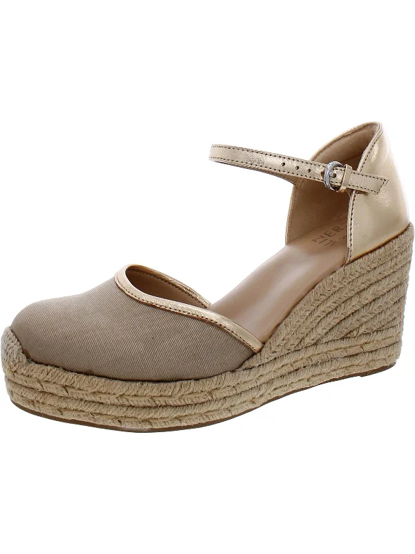Trendy Traveler Bianca Womens Leather Platform Wedge Sandals