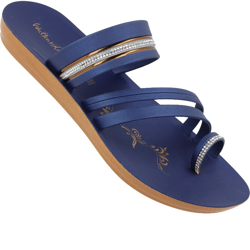 Casual And Casual Women's Daily Wear Sandal  - WL7644 Navy Blue