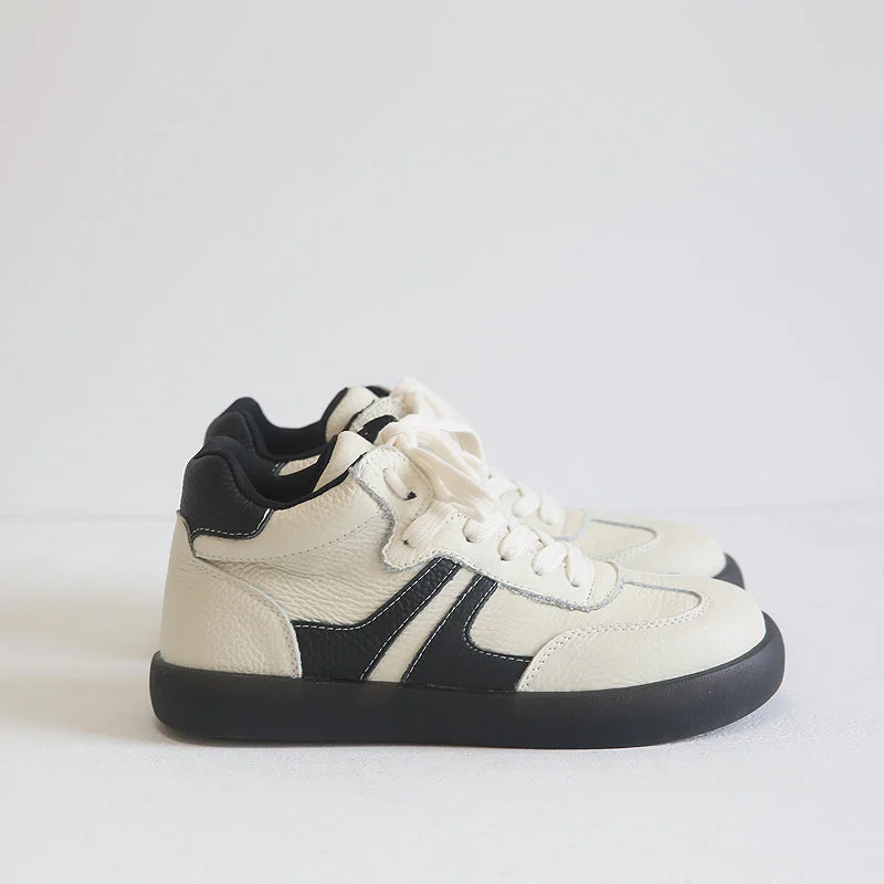 Sports Fitness Style Women Retro Leather Casual Sneakers
