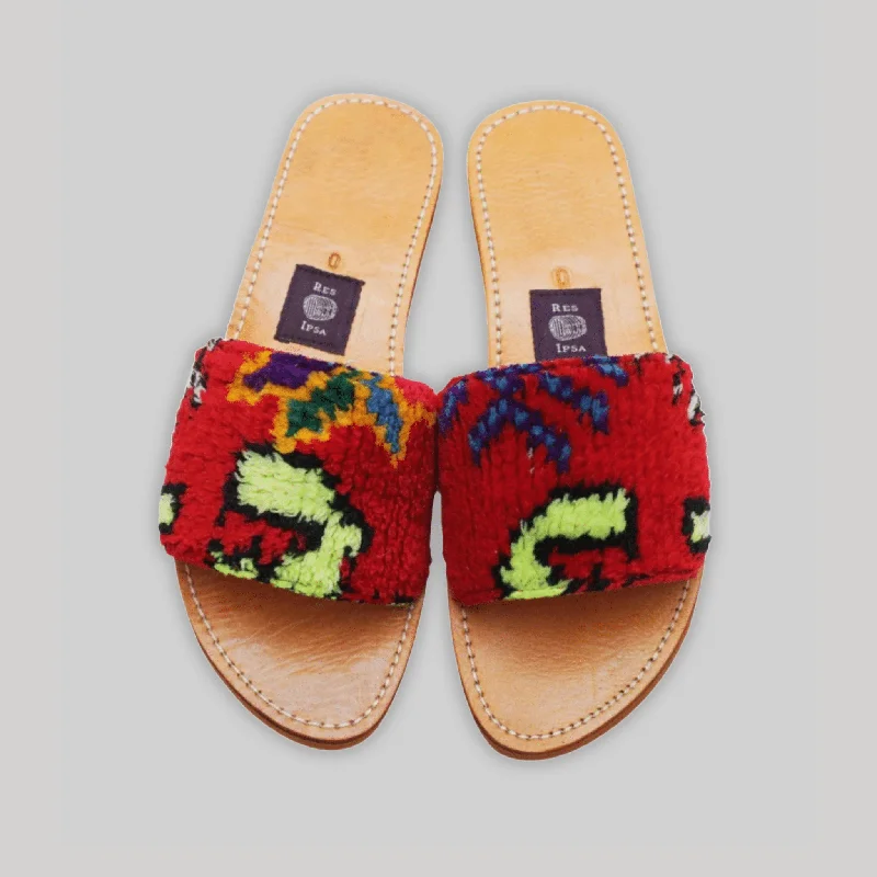 Denim Design Rug Sandal Size 10
