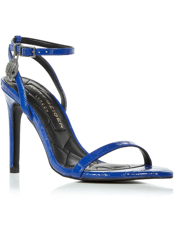 Ultra-lightweight Shoreditch Womens Patent Leather Ankle Strap Heels
