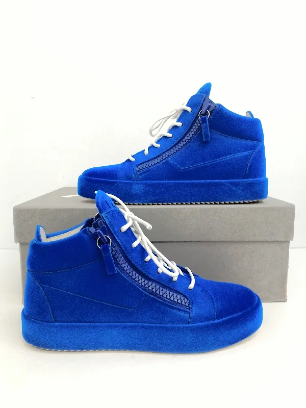 Sports Vitality Style Giuseppe Zanotti Women's Sloane Blue High-top Sneakers Size 38
