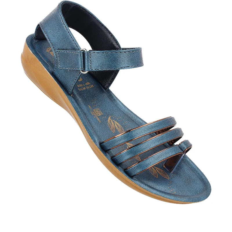 Mid-length Style Women's Daily Wear Sandal  - WL7918 Peacock Blue