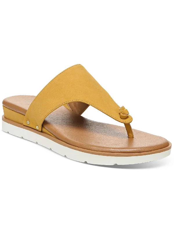 High-quality fabrics Emma Womens Faux Leather Thong Flat Sandals