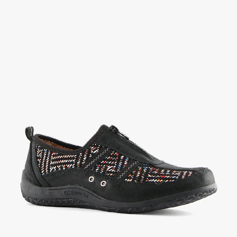 Sports Zipper Style TINA BLACK MULTI