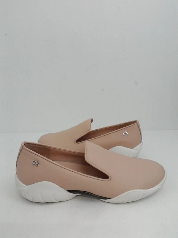 Multi-functional style Calvin Klein Women's Lee Soft Pink Leather Sneakers Size 8