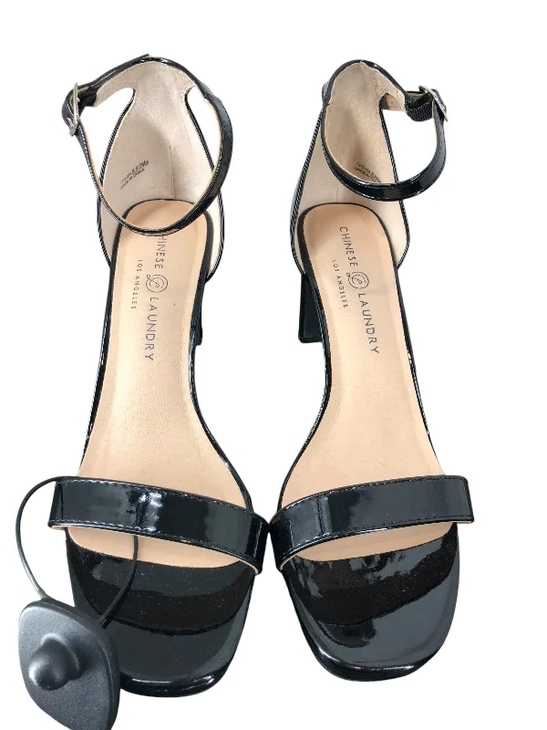 Street Show-off Style Shoes Heels Block By Chinese Laundry In Black, Size: 8.5