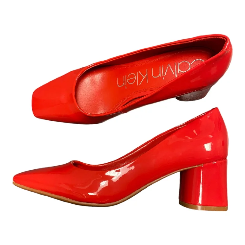 Romantic And Fresh Shoes Heels Block By Anne Klein In Red, Size: 7
