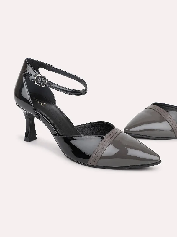 Elegant Style Women Black Stiletto Pumps Heels