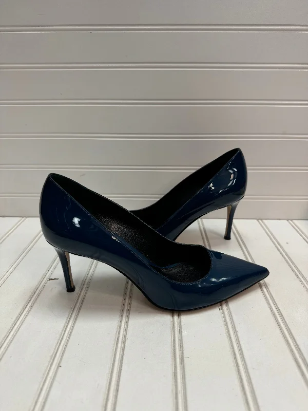 Denim Design Shoes Heels Stiletto By Cma In Blue, Size: 7