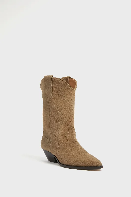 Fashionable And Versatile Taupe Duerto Boots