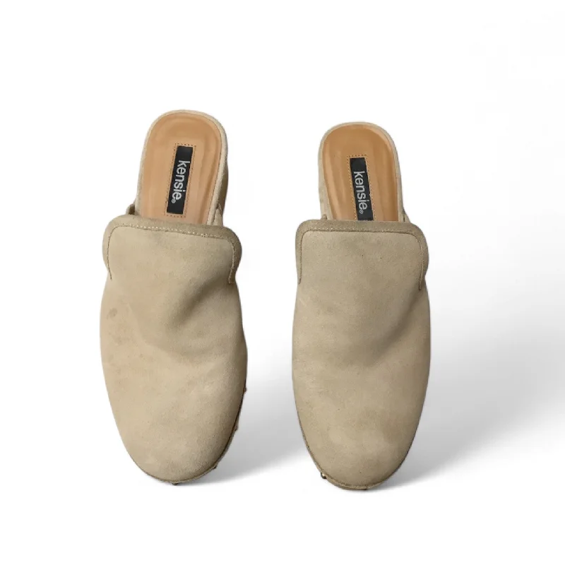 Elegant And Noble Shoes Heels Block By Kensie In Beige, Size: 7