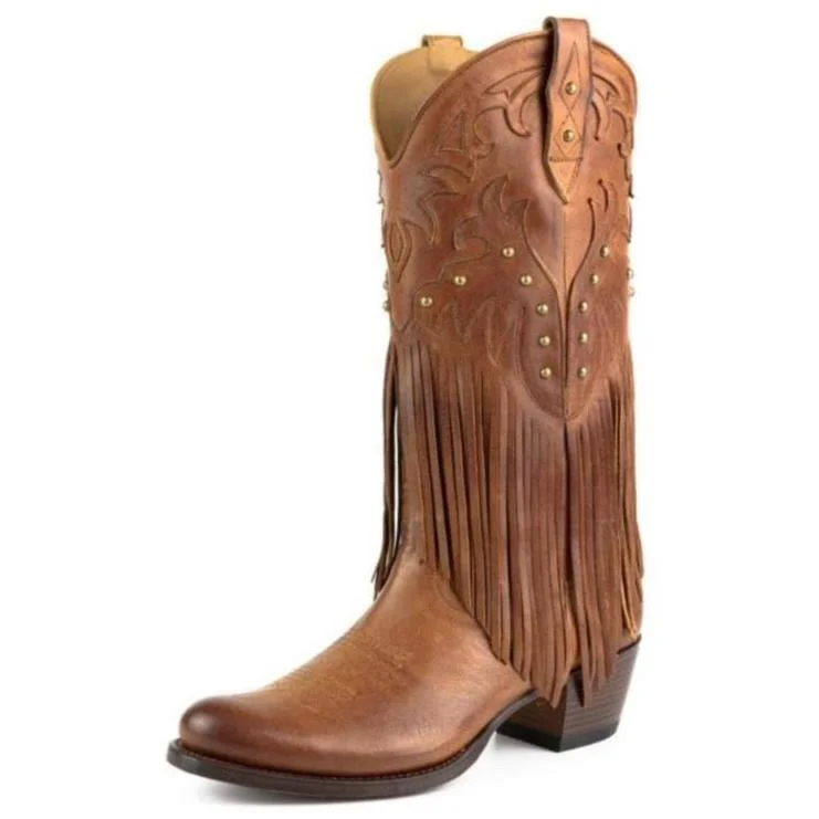 Short skirt design WOMEN'S BOOTS WITH FRINGES 2475 FEDO