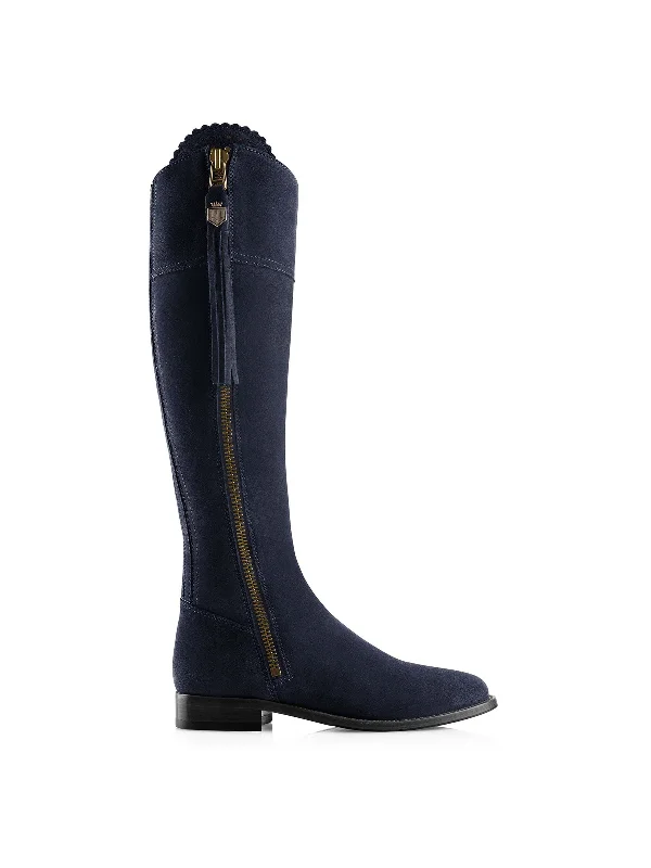 Low-key Luxury Regina (Regular Fit) - Navy Blue Suede
