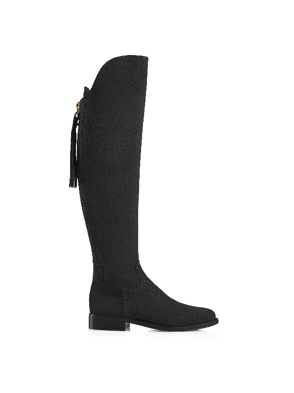 Noble Temperament Flat Amira - Black Suede