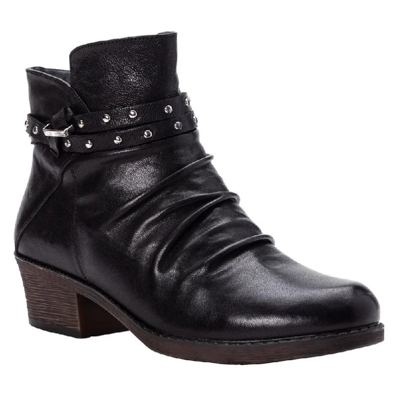 Dynamic Fashion Propet Roxie Black Leather Bootie (Women's)