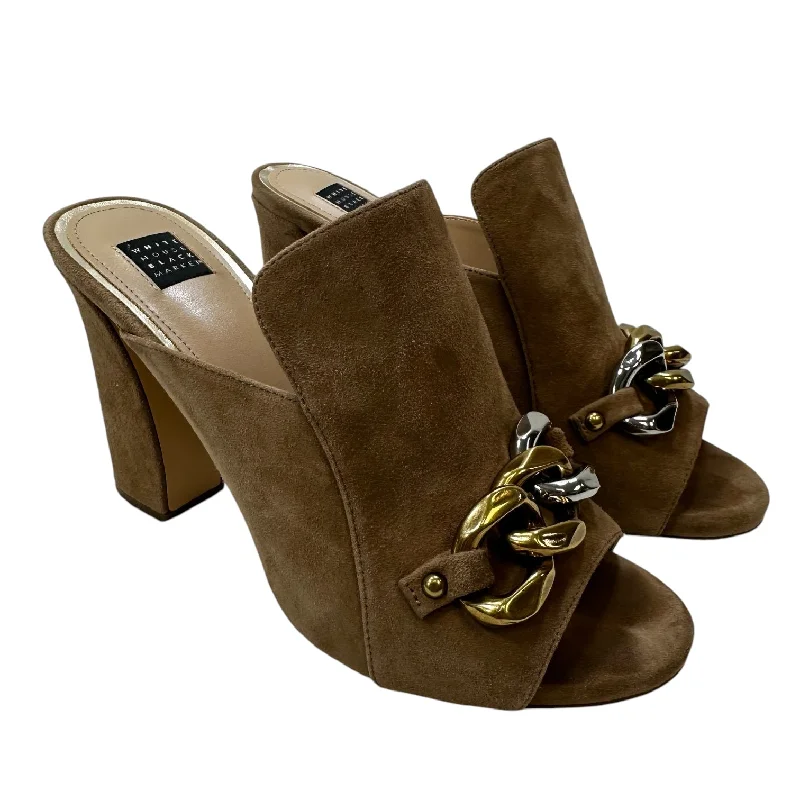 Unique Design Shoes Heels Block By White House Black Market O In Tan, Size: 8.5